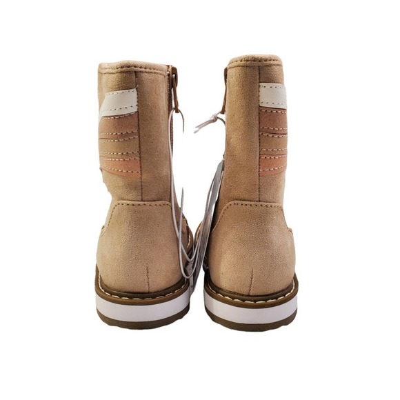 Toddler Girls Boots Isla Rainbow Zipper Slip On Winter Boots Shooting Star - Picture 6 of 12